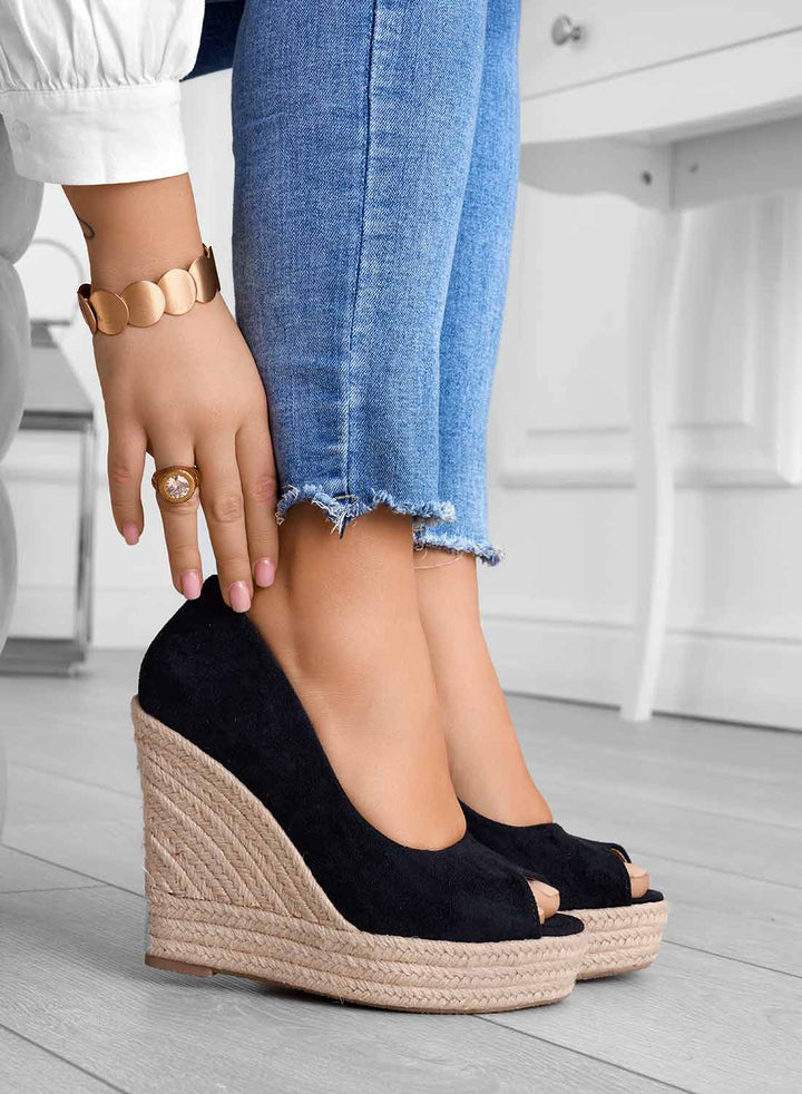 Viondra | Elegante Zamsz-Keilabsatz-Sandalen