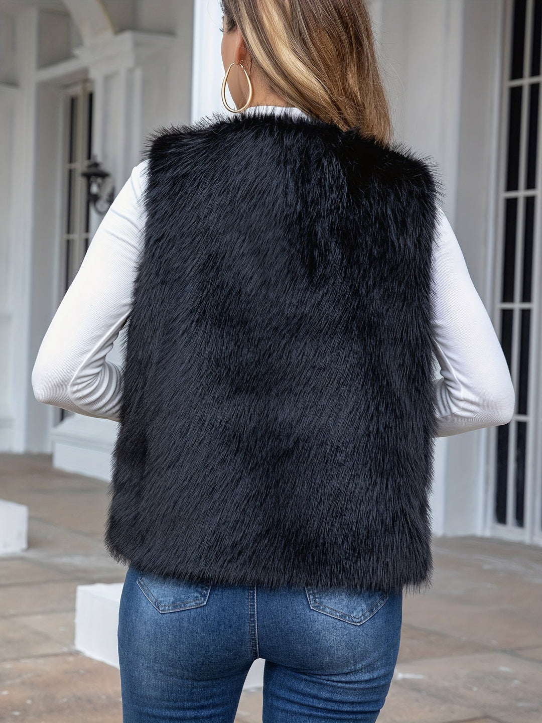 Hanne | Schickes Kunstfell-Gilet