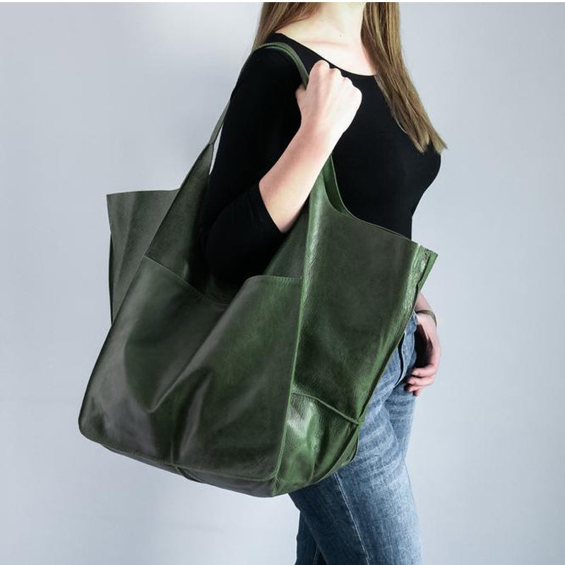 Seleneva | Vintage Leder Handtasche Damen
