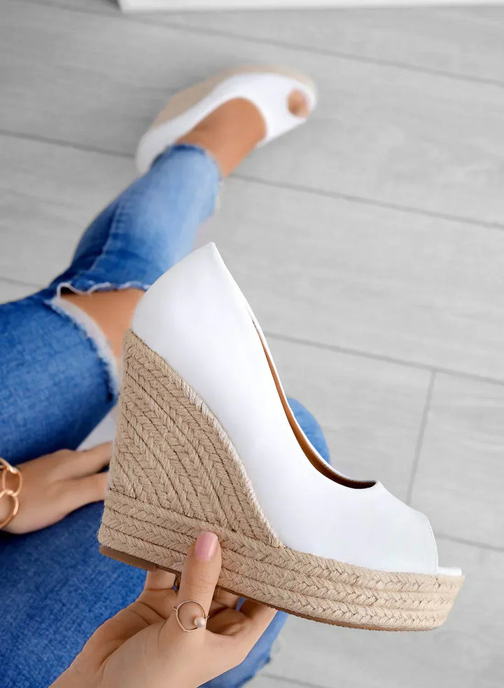 Viondra | Elegante Zamsz-Keilabsatz-Sandalen