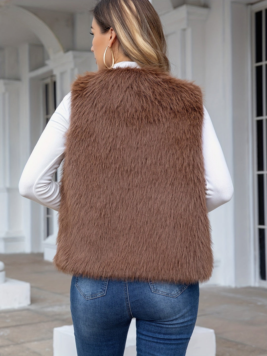 Hanne | Schickes Kunstfell-Gilet