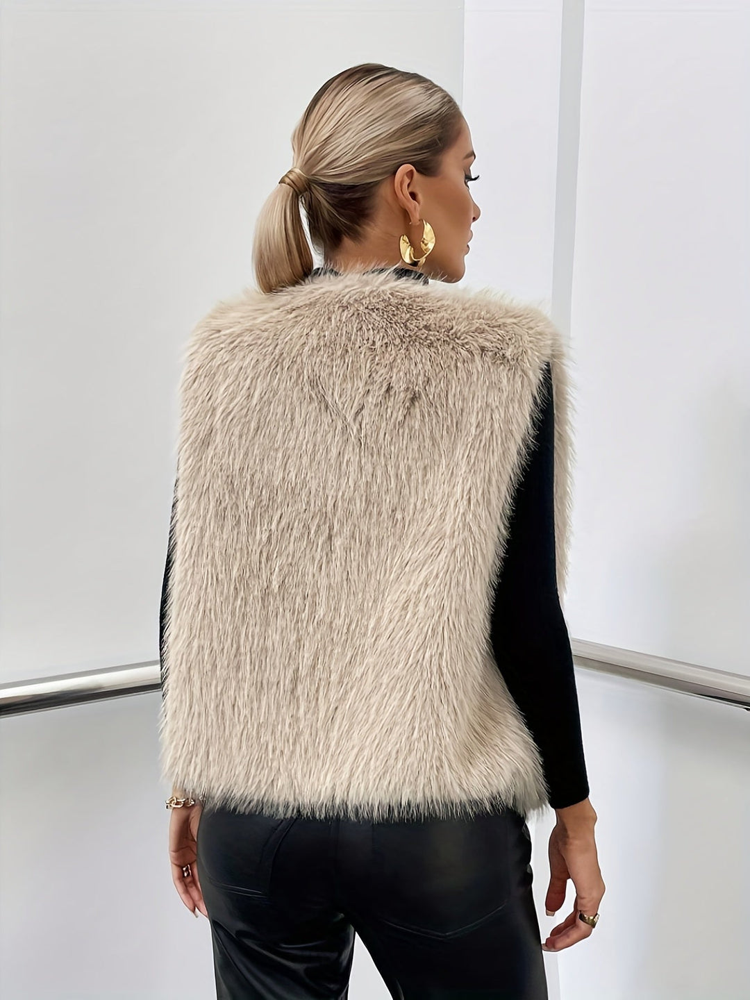 Hanne | Schickes Kunstfell-Gilet