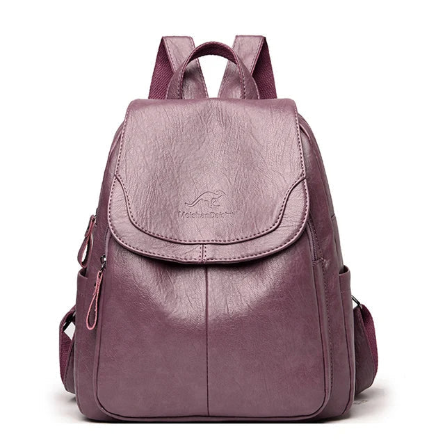 Emorie | Anti-theft leather backpack