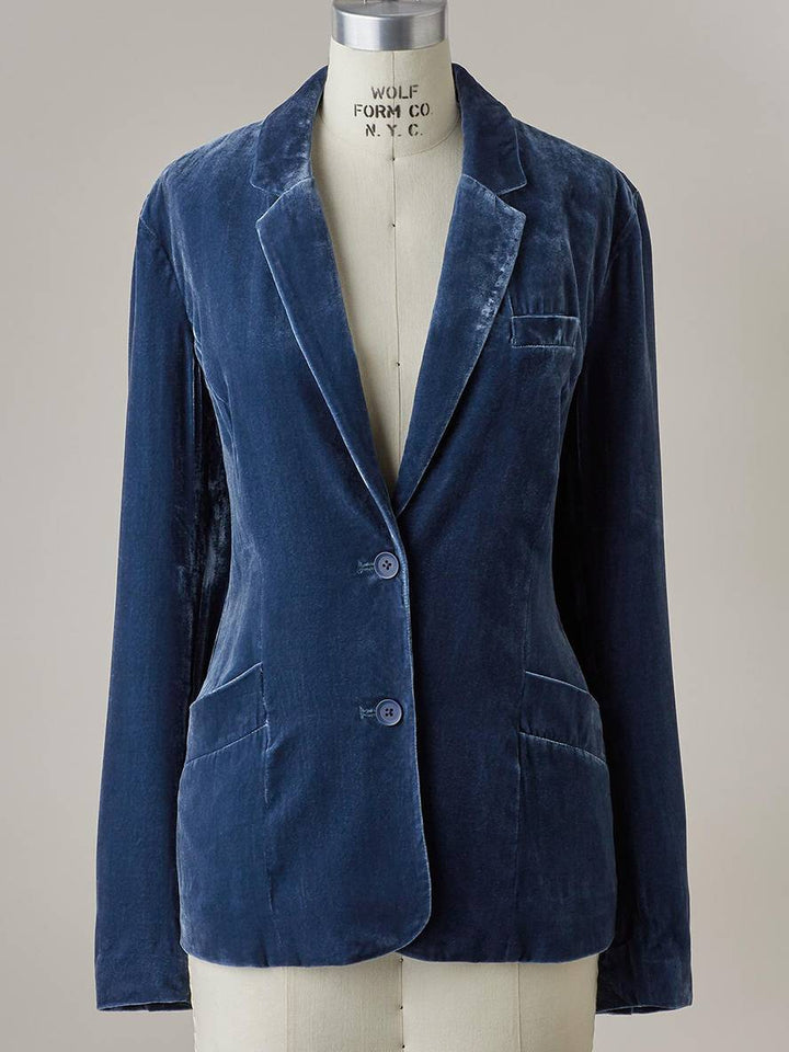 Evelina | Vintage Samt-Blazer mit Knopfleiste für Damen
