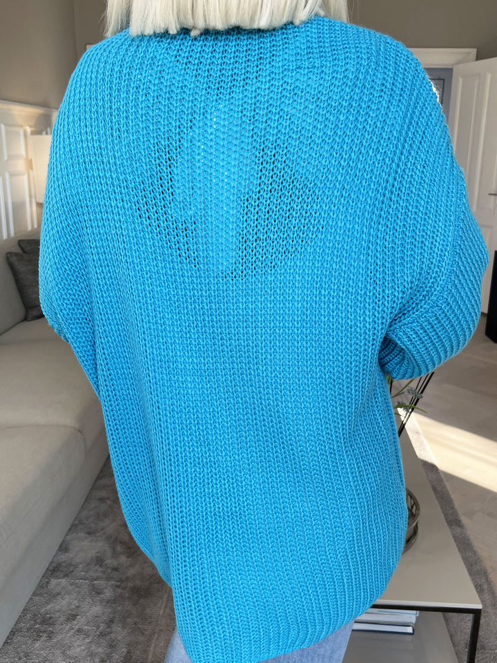 Zephyrielle | Kurzstrick-Cardigan mit Ballonärmeln