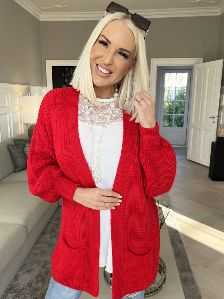 Zephyrielle | Kurzstrick-Cardigan mit Ballonärmeln