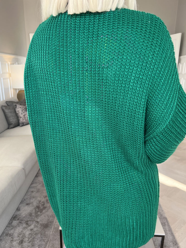 Zephyrielle | Kurzstrick-Cardigan mit Ballonärmeln