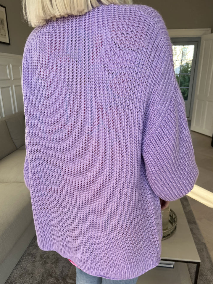 Zephyrielle | Kurzstrick-Cardigan mit Ballonärmeln