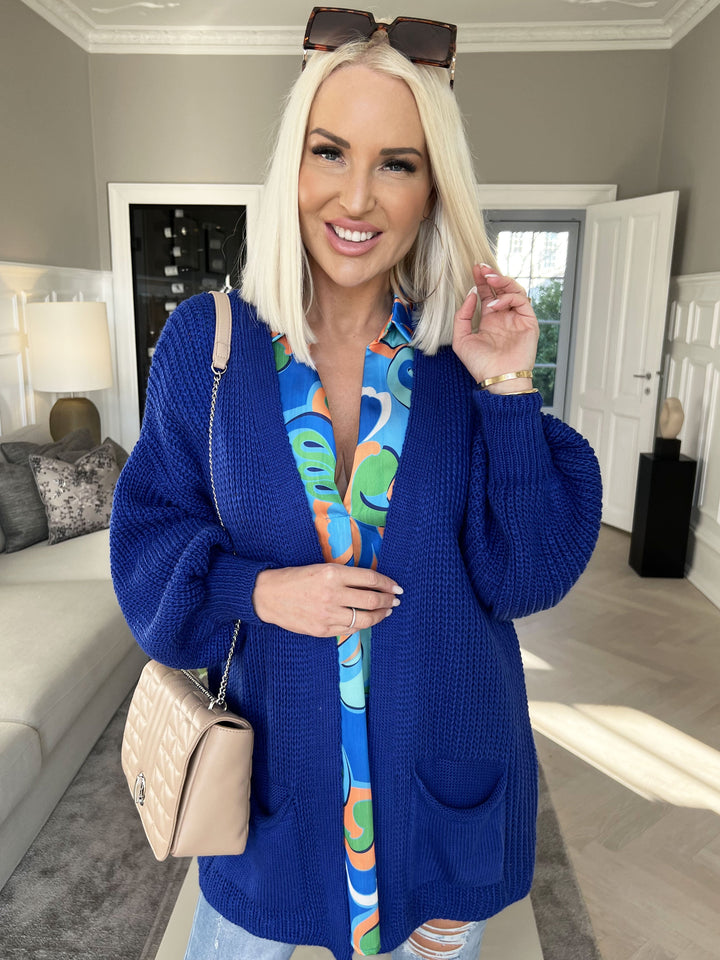 Zephyrielle | Kurzstrick-Cardigan mit Ballonärmeln