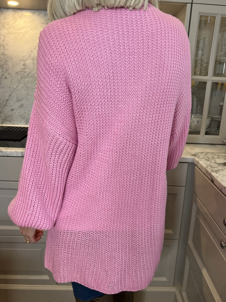 Zephyrielle | Kurzstrick-Cardigan mit Ballonärmeln
