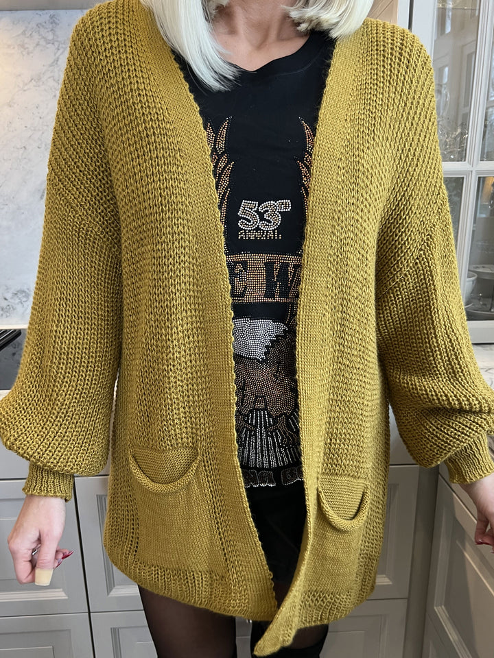 Zephyrielle | Kurzstrick-Cardigan mit Ballonärmeln