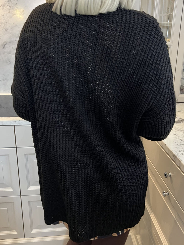 Zephyrielle | Kurzstrick-Cardigan mit Ballonärmeln