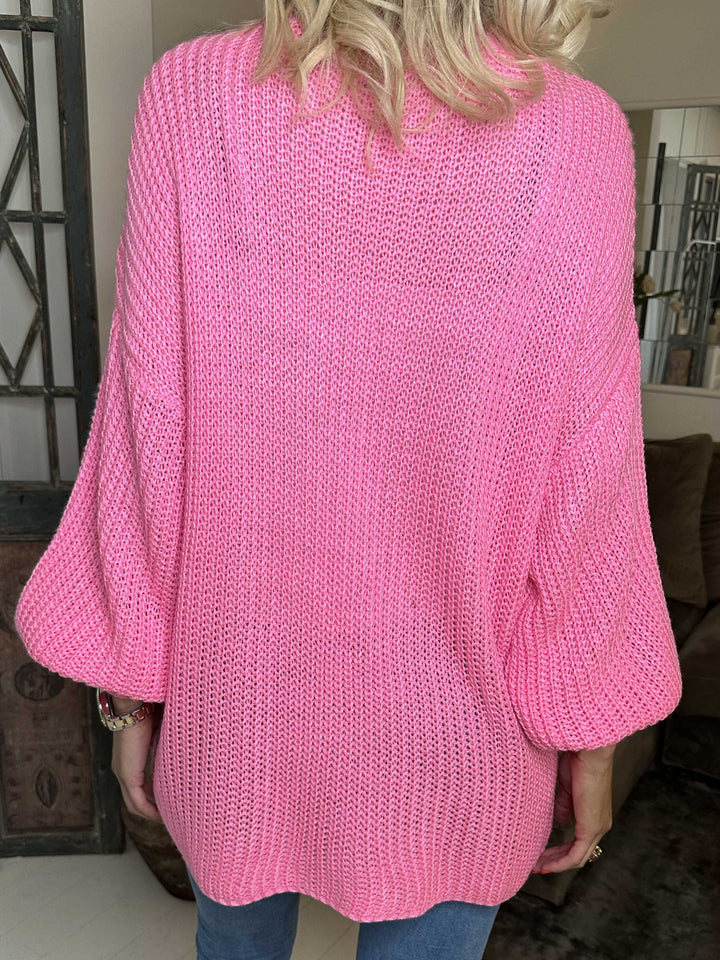 Zephyrielle | Kurzstrick-Cardigan mit Ballonärmeln