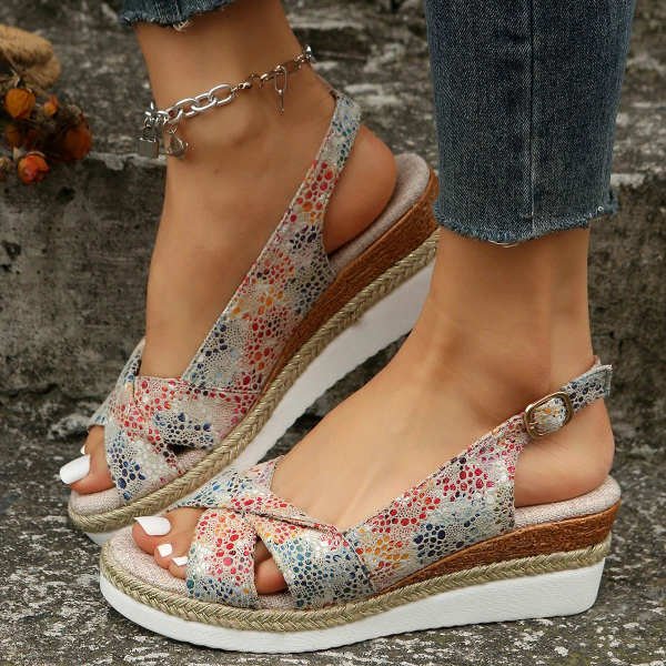 Alvarra | Orthopädische Damen Keilsandalen