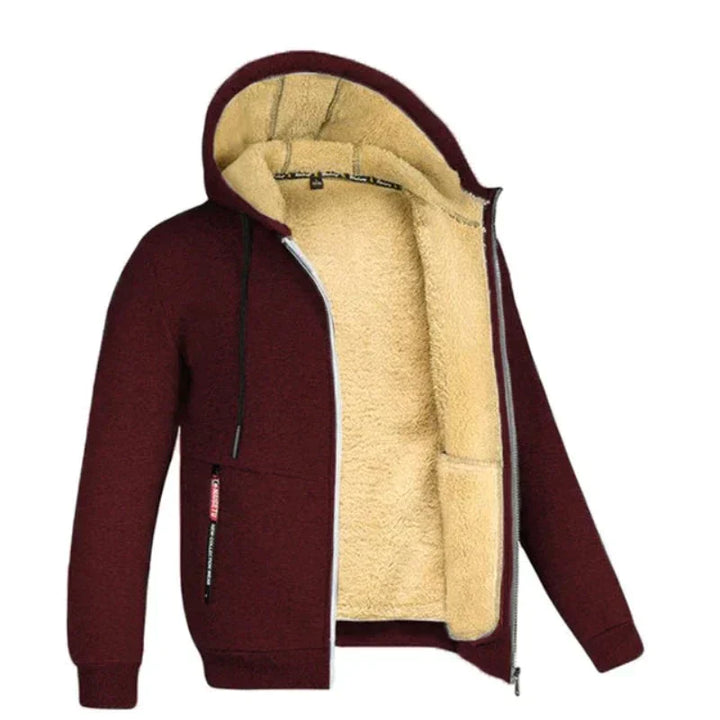 Kevin |  Warme Winterstrickjacke mit Innenseite aus Wolle