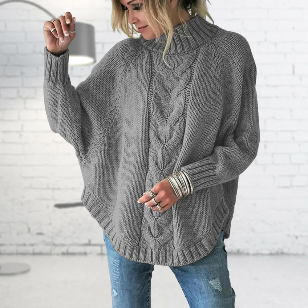 Renee | Langer Grobstrickpullover für Frauen