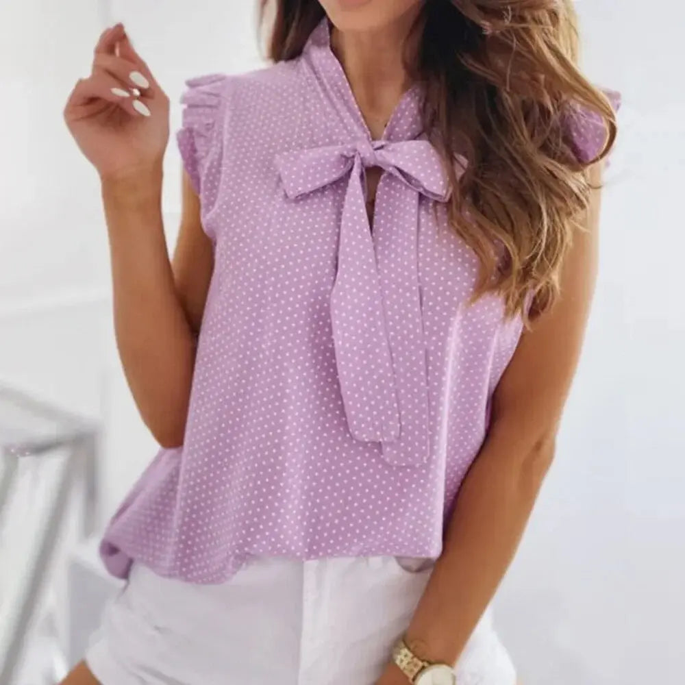 Wendrela | Gepunktete elegante Damenbluse