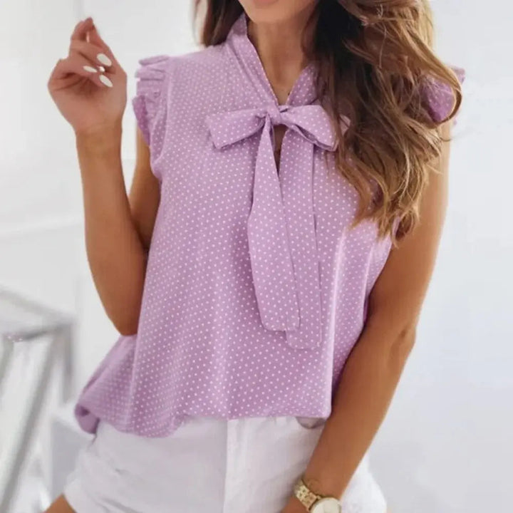 Wendrela | Gepunktete elegante Damenbluse