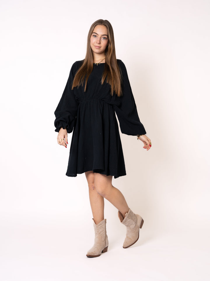 Adalena | Luftiges Musselin Minikleid