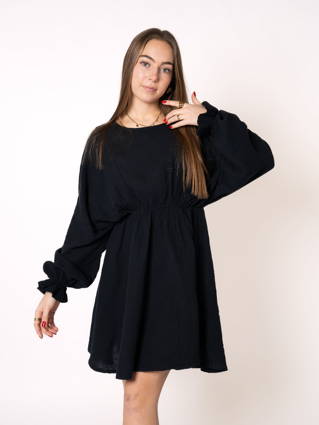 Adalena | Luftiges Musselin Minikleid