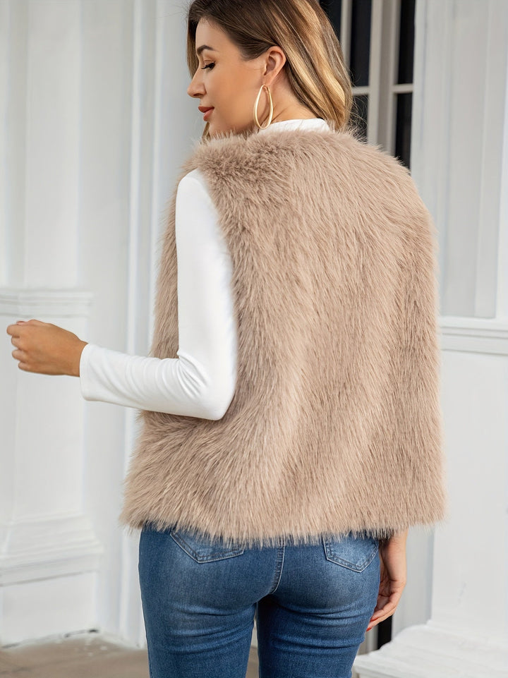 Hanne | Schickes Kunstfell-Gilet