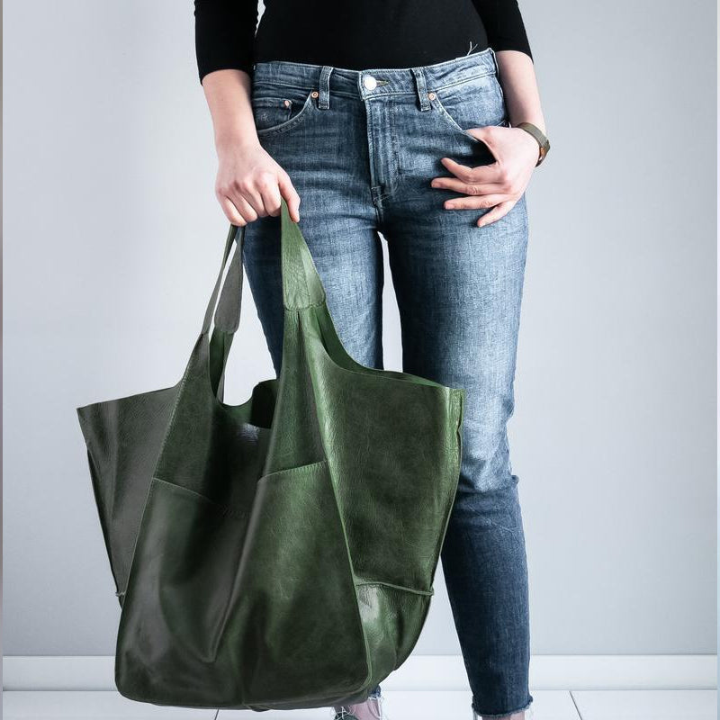 Seleneva | Vintage Leder Handtasche Damen