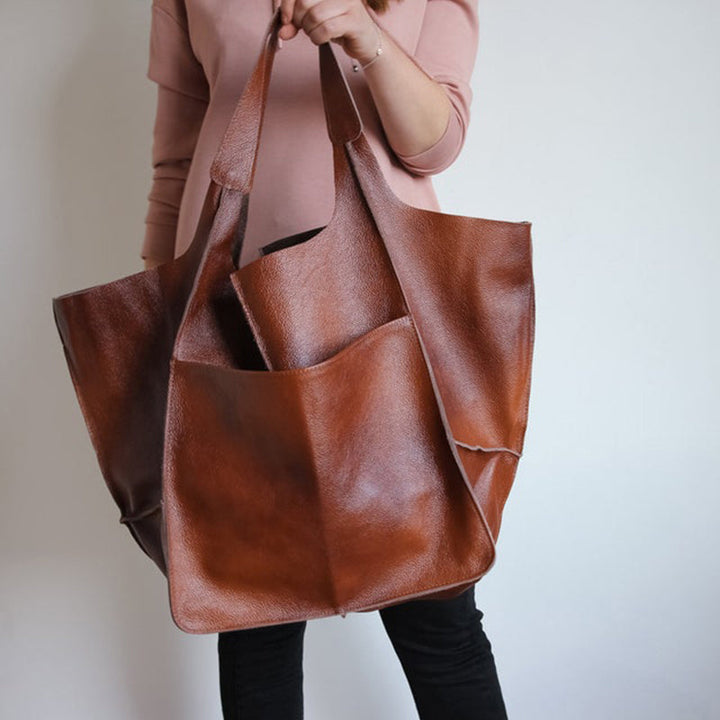 Seleneva | Vintage Leder Handtasche Damen