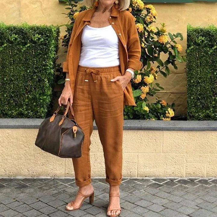 Maike | Bluse und Hose aus Baumwolle und Leinen